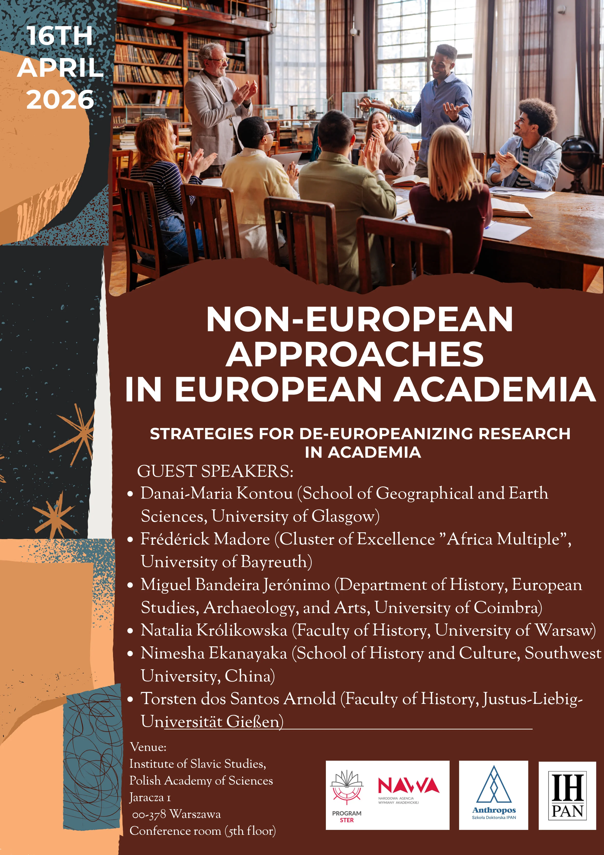 Poster for the workshop "Non-European Approaches in European Academia: Strategies for De-Europeanizing Research in Academia"