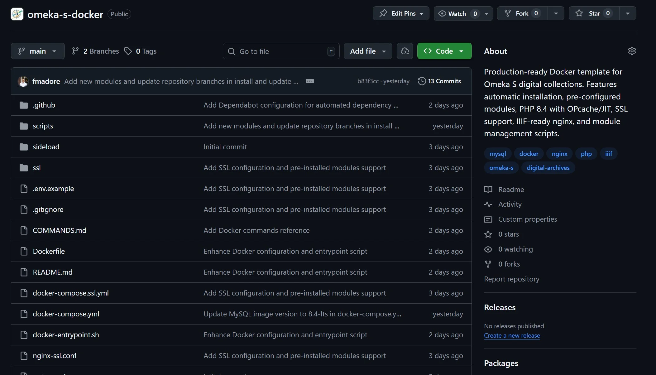 Omeka S Docker Template