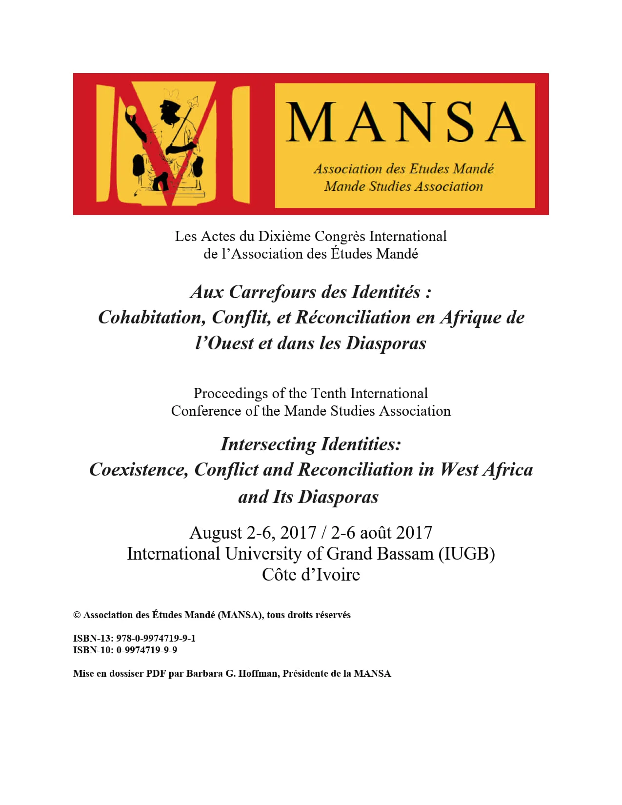 Cover of the conference proceedings